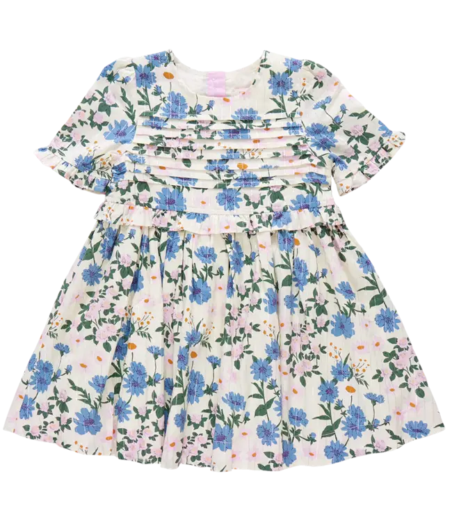 Pink Chicken Melon Daisy Floral Raquel Dress