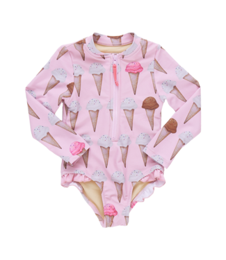 Pink Chicken Neapolitan Ice Cream Cones Swimsuit