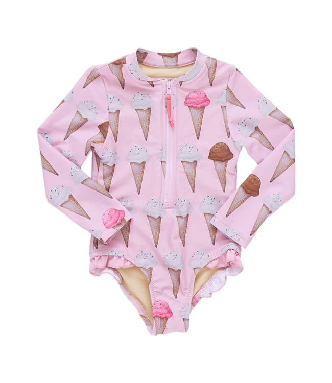 Pink Chicken Neapolitan Ice Cream Cones Swimsuit