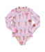 Pink Chicken Neapolitan Ice Cream Cones Swimsuit