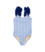 Pink Chicken Blue Stripe Via Swimsuit
