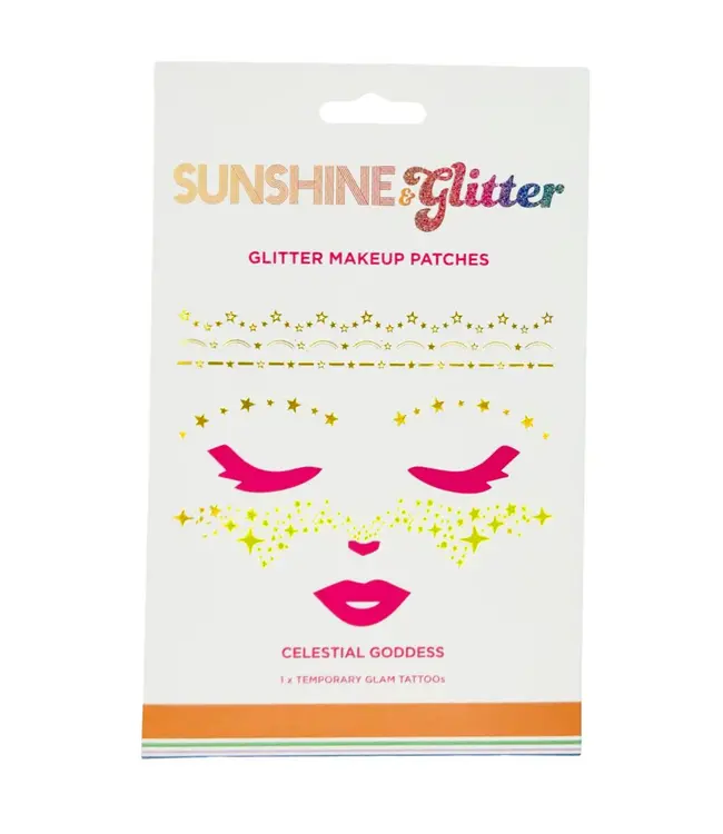 Sunshine & Glitter Face Tattoo