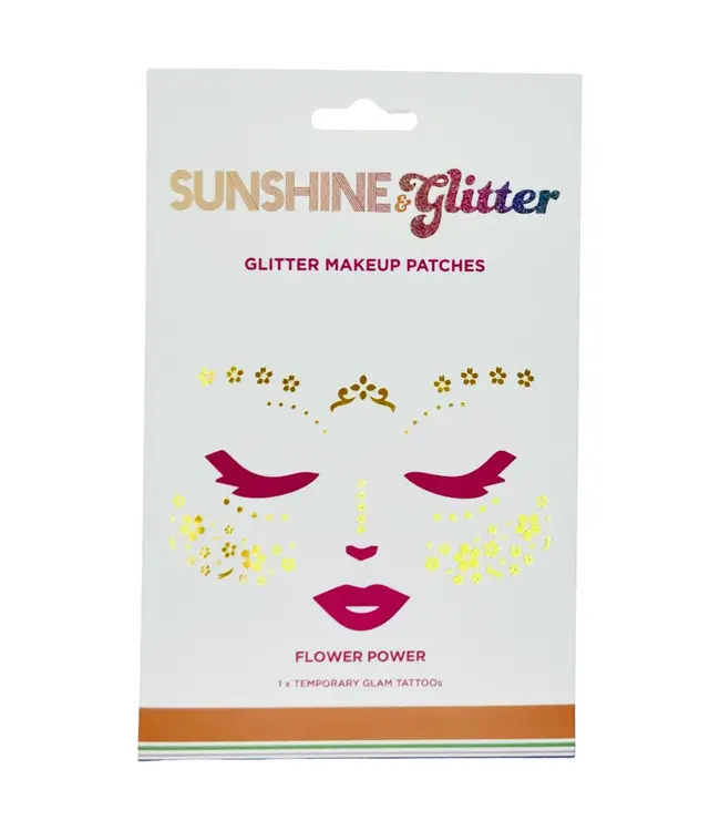 Sunshine & Glitter Face Tattoo