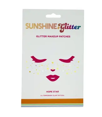 Sunshine & Glitter Face Tattoo
