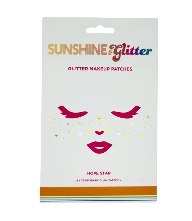 Sunshine & Glitter Face Tattoo
