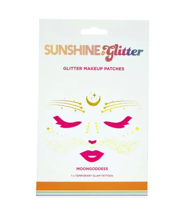 Sunshine & Glitter Face Tattoo