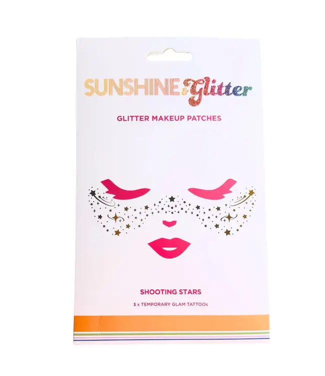 Sunshine & Glitter Face Tattoo