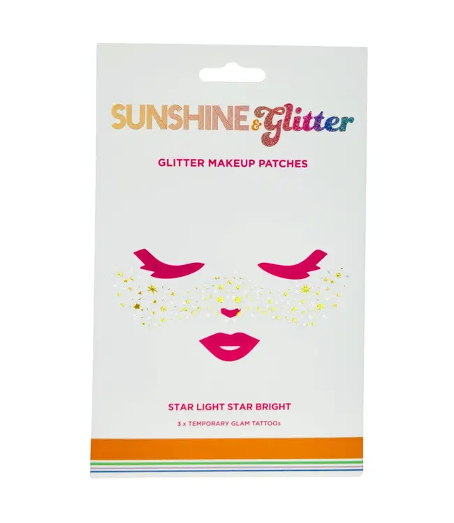 Sunshine & Glitter Face Tattoo