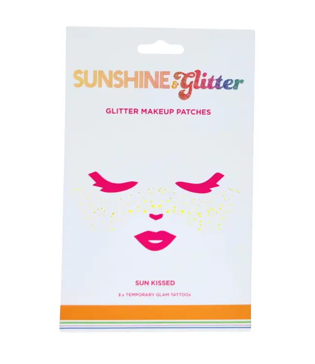 Sunshine & Glitter Face Tattoo