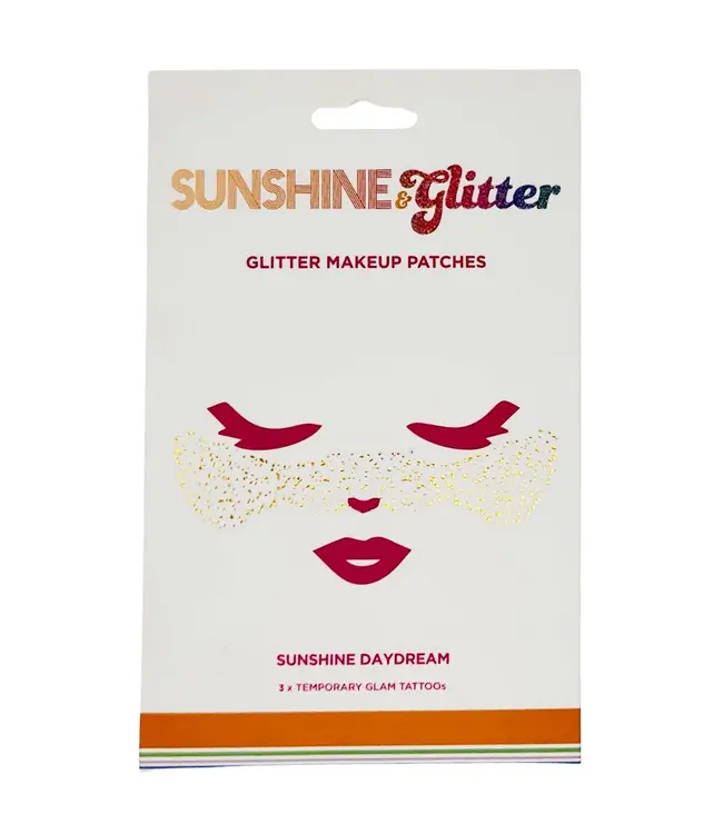 Sunshine & Glitter Face Tattoo
