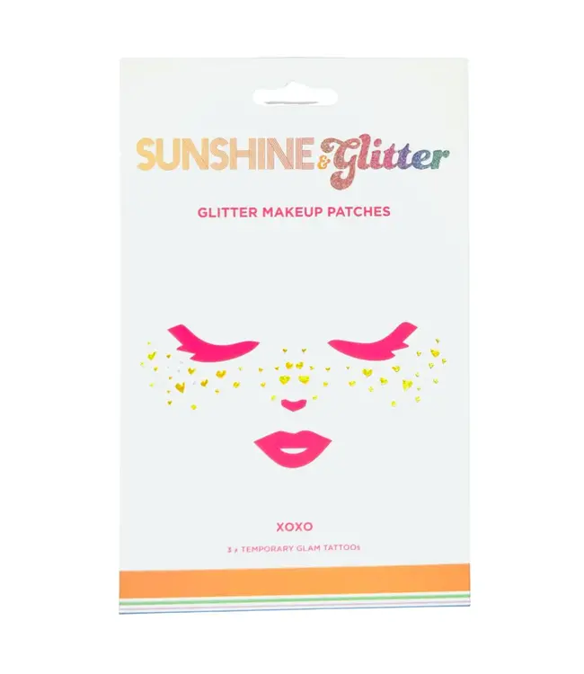 Sunshine & Glitter Face Tattoo
