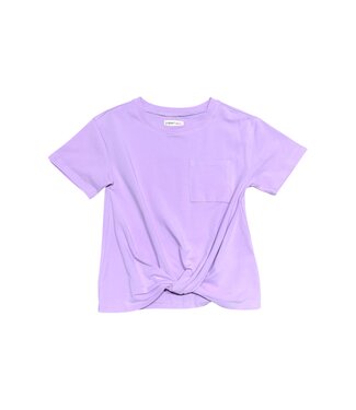 Paper Flower Orchid Bouquet Knot & Front Pocket T-Shirt