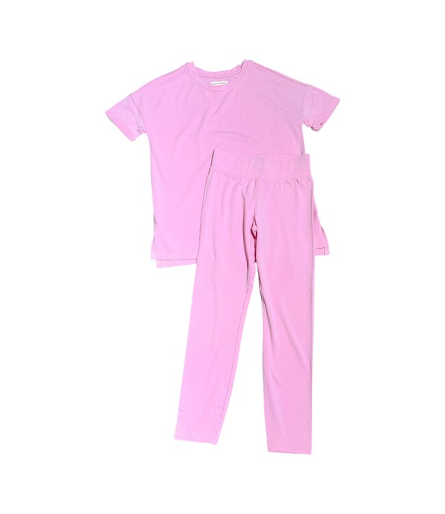 Paper Flower Romance Rose High Low Tunic Set w/Leggings
