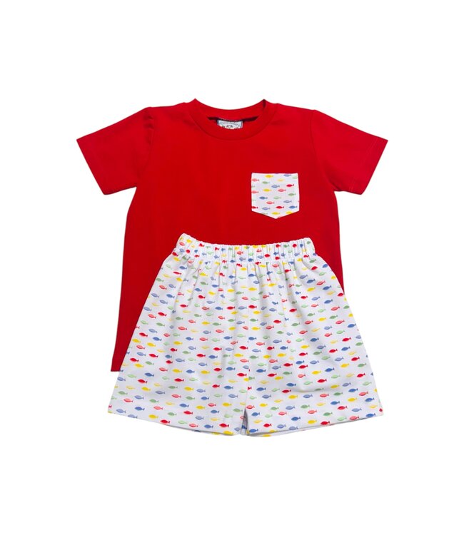 Three Sisters Go Fish Boys Short Set