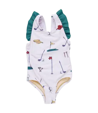 Pink Chicken Cream Golf Tournament Liv Swimsuit