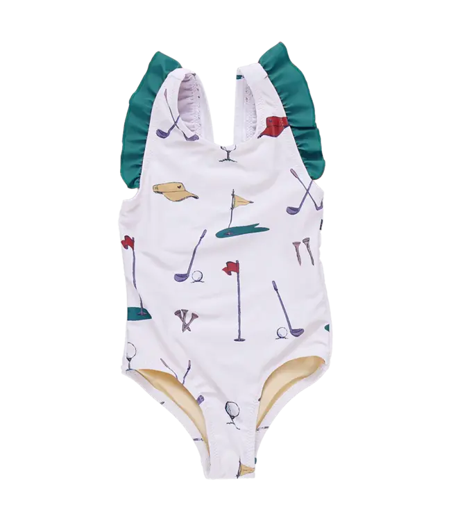 Pink Chicken Cream Golf Tournament Liv Swimsuit