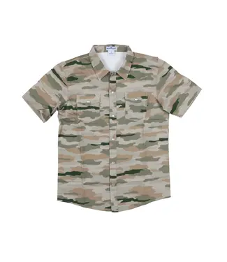 Blue Quail Camo Pearl Snap S/S Shirt