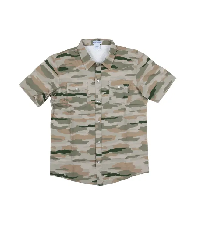 Blue Quail Camo Pearl Snap S/S Shirt