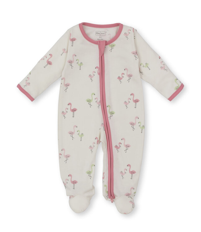 Kissy Kissy Pink Flamingo Love Footie