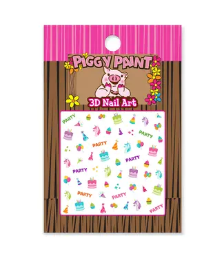 Piggy Paint Birthday Bash Nail Art