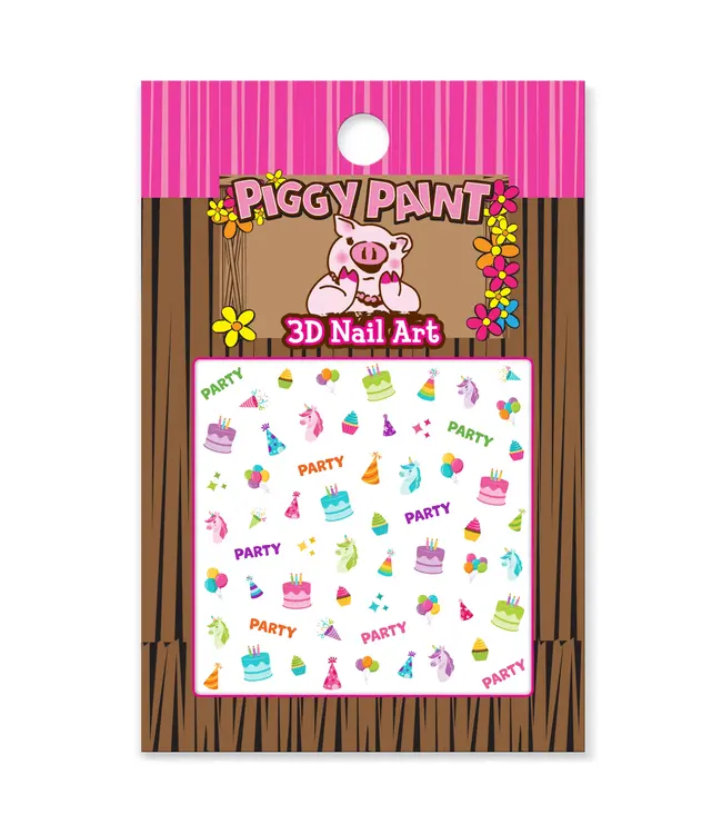 Piggy Paint Birthday Bash Nail Art