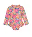Feather 4 Arrow Pink Carnation Frill Chaser Surf Suit