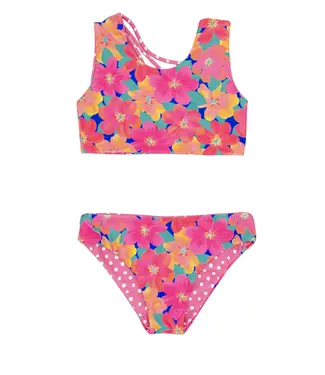 Feather 4 Arrow Pink Carnation Summer Sun Reversible Bikini