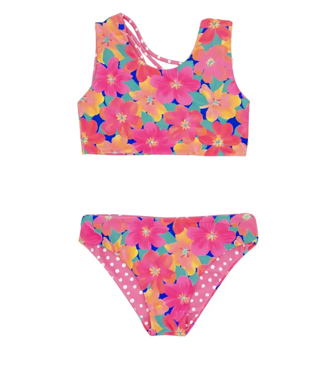 Feather 4 Arrow Pink Carnation Summer Sun Reversible Bikini