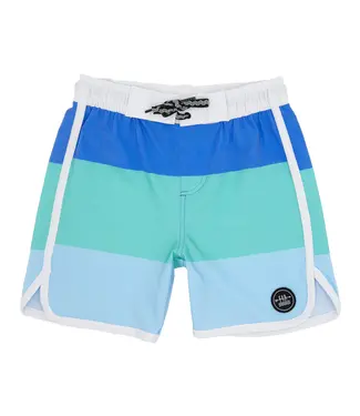 Feather 4 Arrow Marina Blue Block Stripe Boardshort