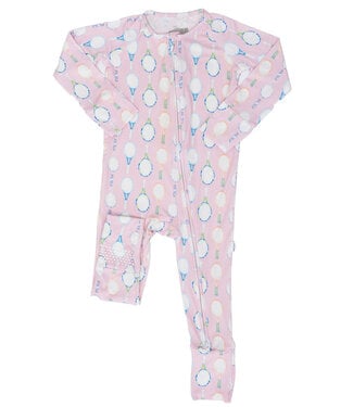 The Uptown Baby Pink Tennis Rackets Sleep Romper