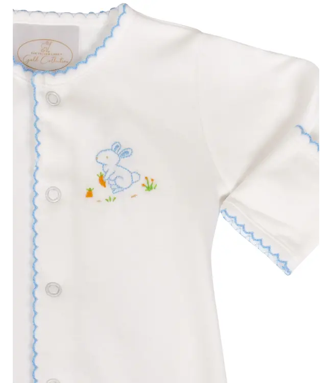 The Yellow Lamb Blue Bunny Footed Pajamas