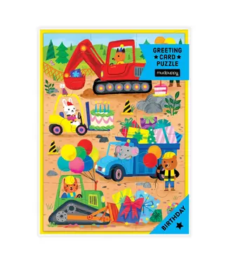 hachette book group Construction Site Puzzle Birthday Greeting Card