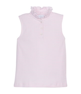 Little English Lt. Pink Stripe Sleeveless Hastings Polo