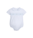 Little English Smocked Footie-Blue Geo