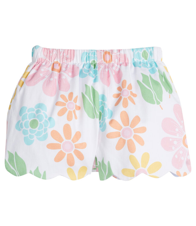Little English Retro Floral Scallop Short