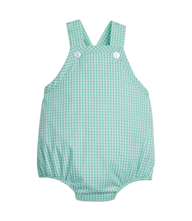 Little English Aqua Gingham Sawyer Sunsuit