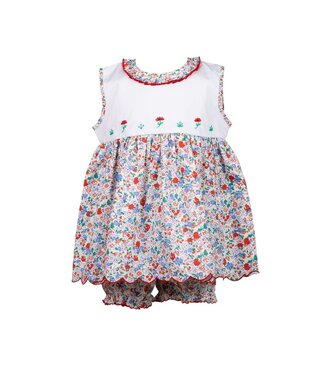 the proper peony Rosie Red Floral Bloomer Set