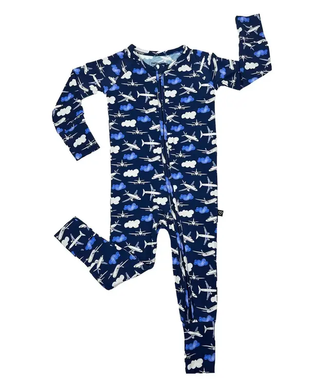 LEV baby Airplane Poppy Convertible Romper
