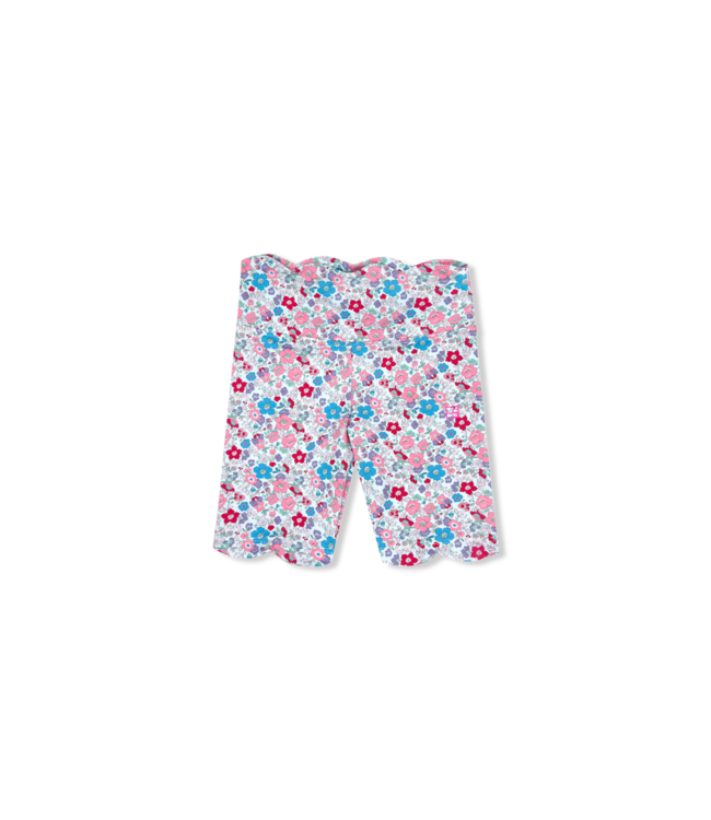 Set Athleisure Bloomberry Floral Kiley Scallop Biker Short