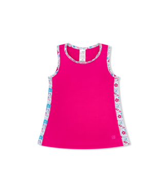 Set Athleisure Power Pink W/Bloomberry Sides Nicole Tank