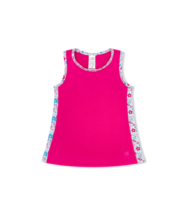 Set Athleisure Power Pink W/Bloomberry Sides Nicole Tank