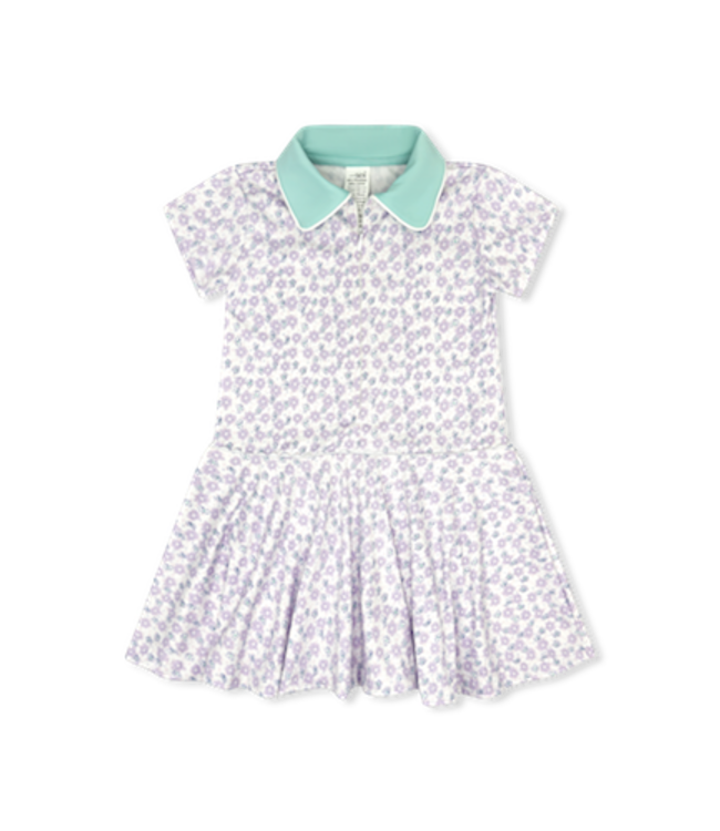 Set Athleisure Blissful Blooms w/Totally Turquoise Collar Olivia Dress