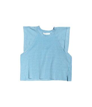 Sadie & Sage Blue Sightseeing Cuff Sleeve Top