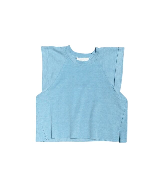 Sadie & Sage Blue Sightseeing Cuff Sleeve Top