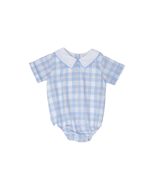 The Oaks Apparel Pink/Blue Plaid James Bubble