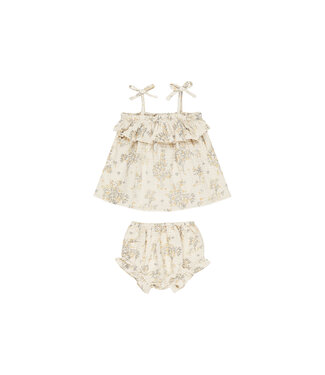 Rylee & Cru Natural Citrus Grove Ruffle Tube Top Set