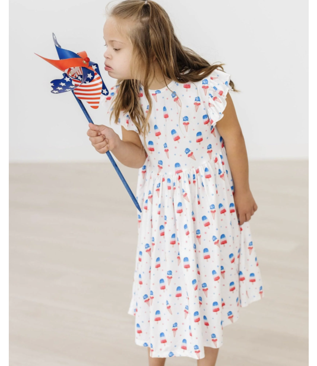 Mila & Rose Summer Sweets Flutter Sleeve Twirl Dress