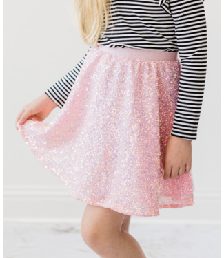 Mila & Rose Bubblegum Pink Sequin Twirl Skort