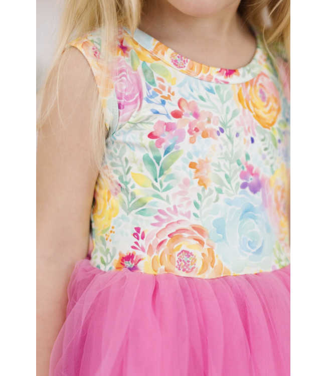 Mila & Rose Rainbow Floral Tank Tutu Dress