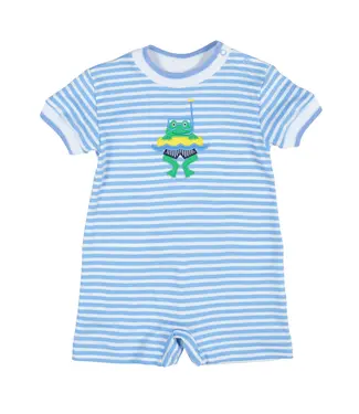 Florence Eiseman Stripe Knit Shortall w/Frog